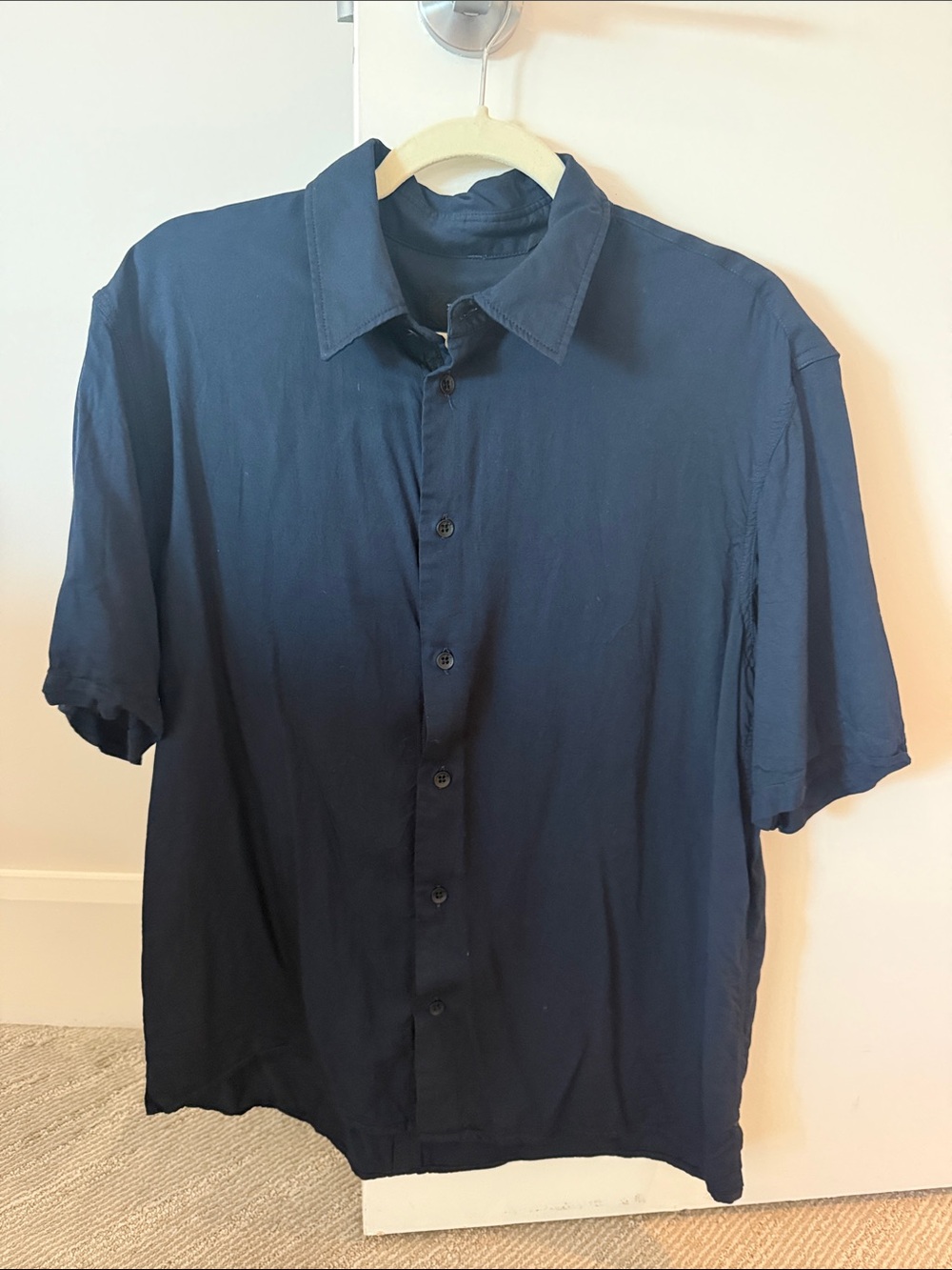 rag & bone Short-Sleeve Button-Down Shirt - Deep Navy